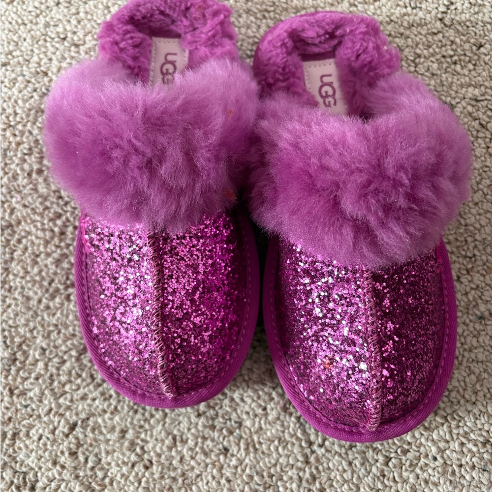 UGG Kids' Sparkly Purple pink Slippers